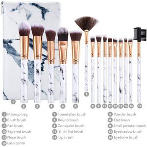 DUAIU Makeup Brushes Set Premium Synthetic Foundation Make Up Brush Sets